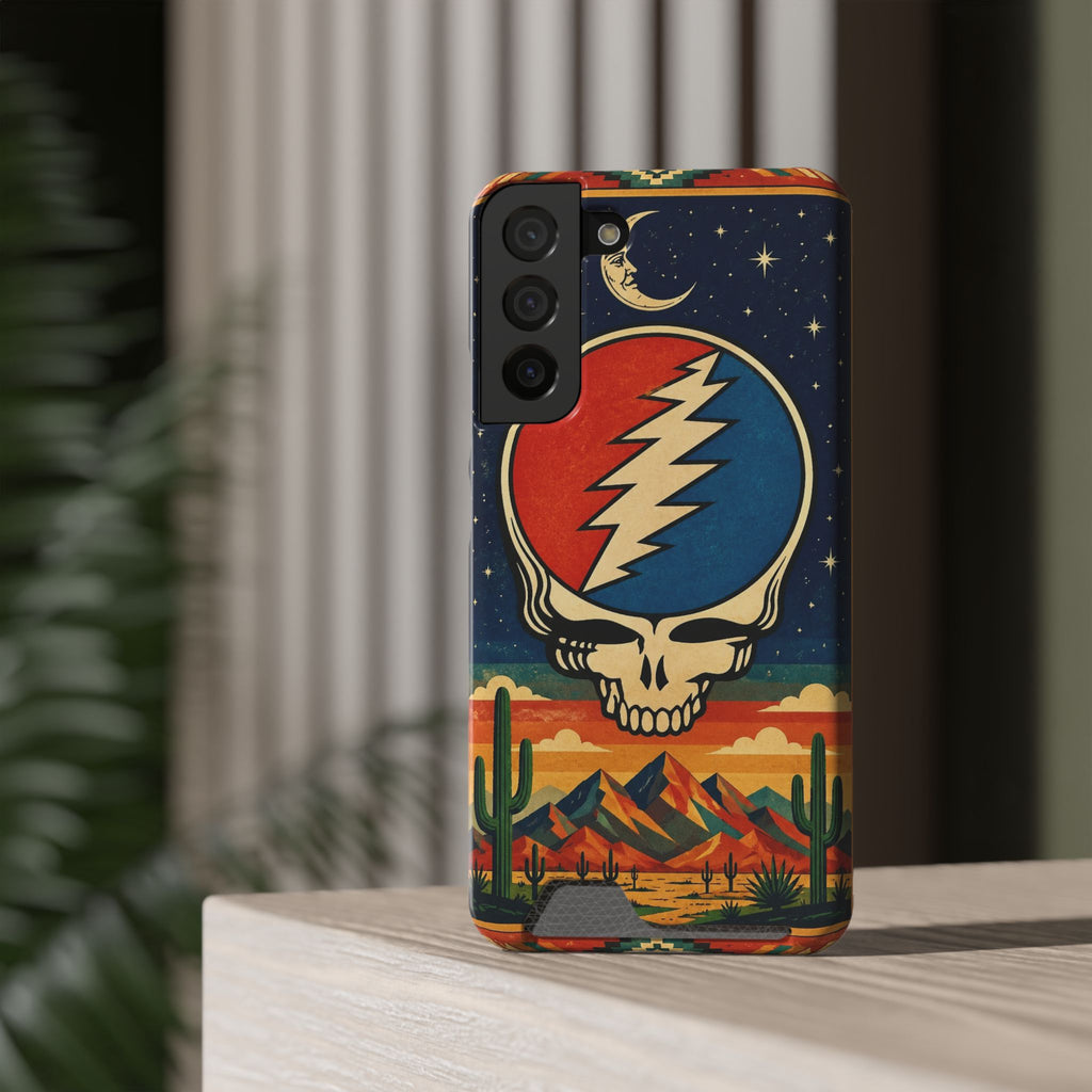 Grateful Dead Steal Your Face Skull with Lightning Bolt Phone Case | Card Holder