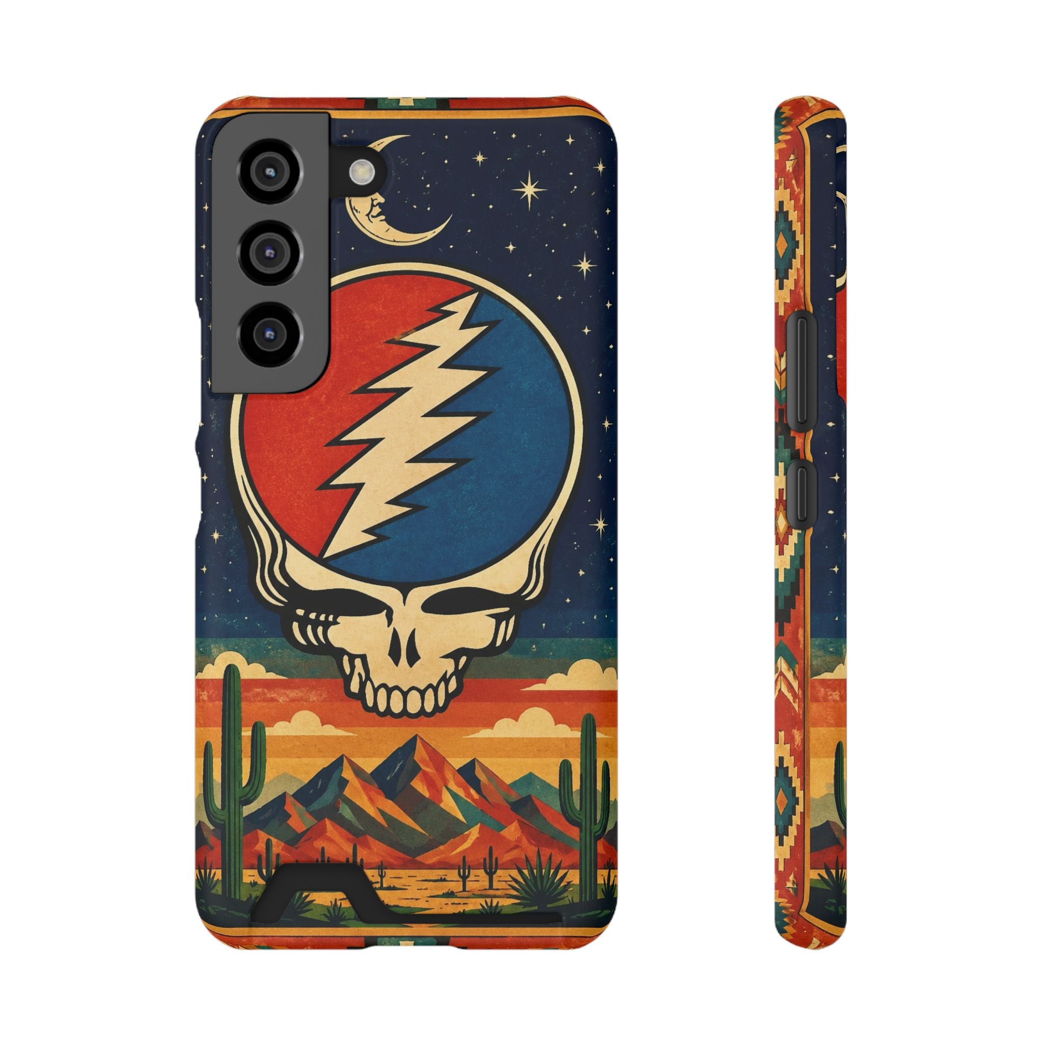 Grateful Dead Steal Your Face Skull with Lightning Bolt Phone Case | Card Holder