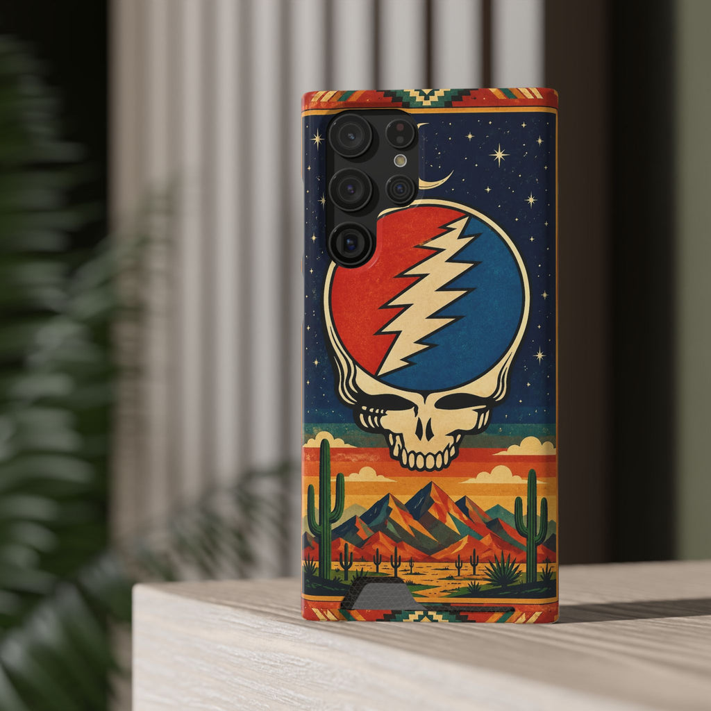Grateful Dead Steal Your Face Skull with Lightning Bolt Phone Case | Card Holder