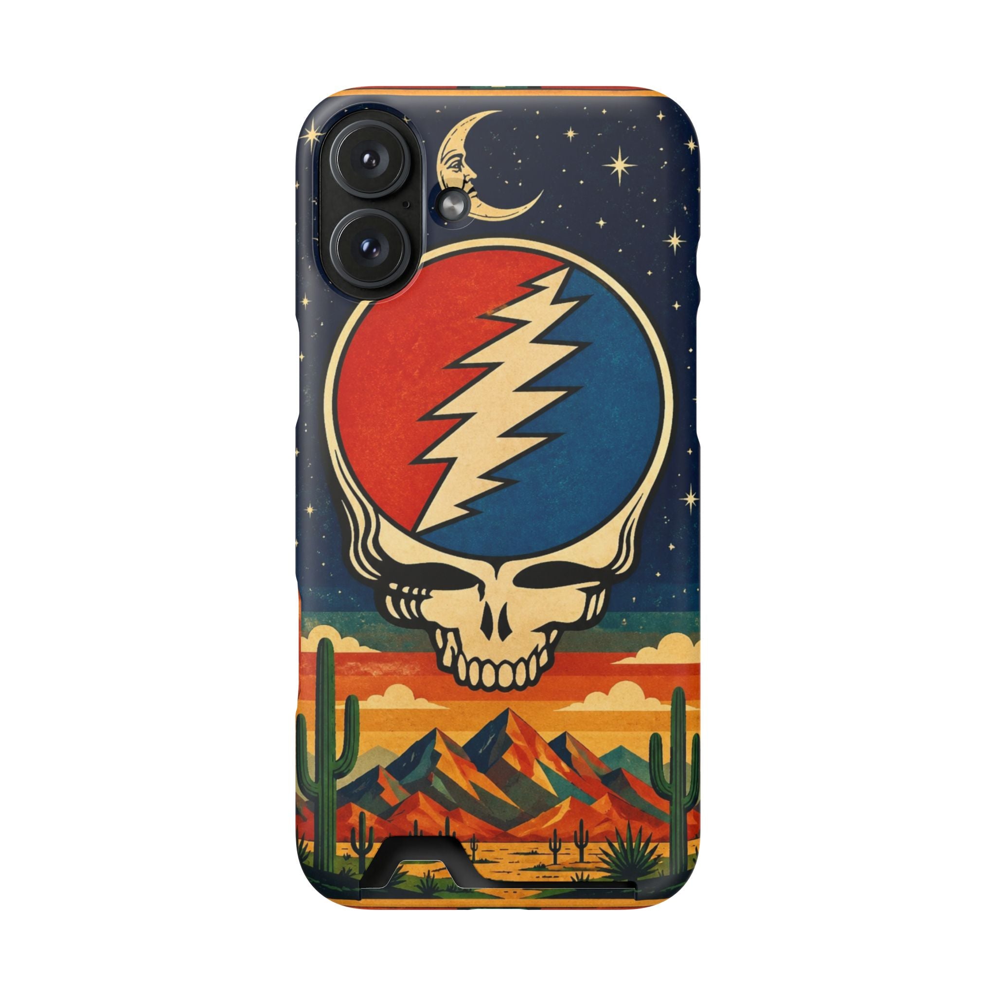 Grateful Dead Steal Your Face Skull with Lightning Bolt Phone Case | Card Holder