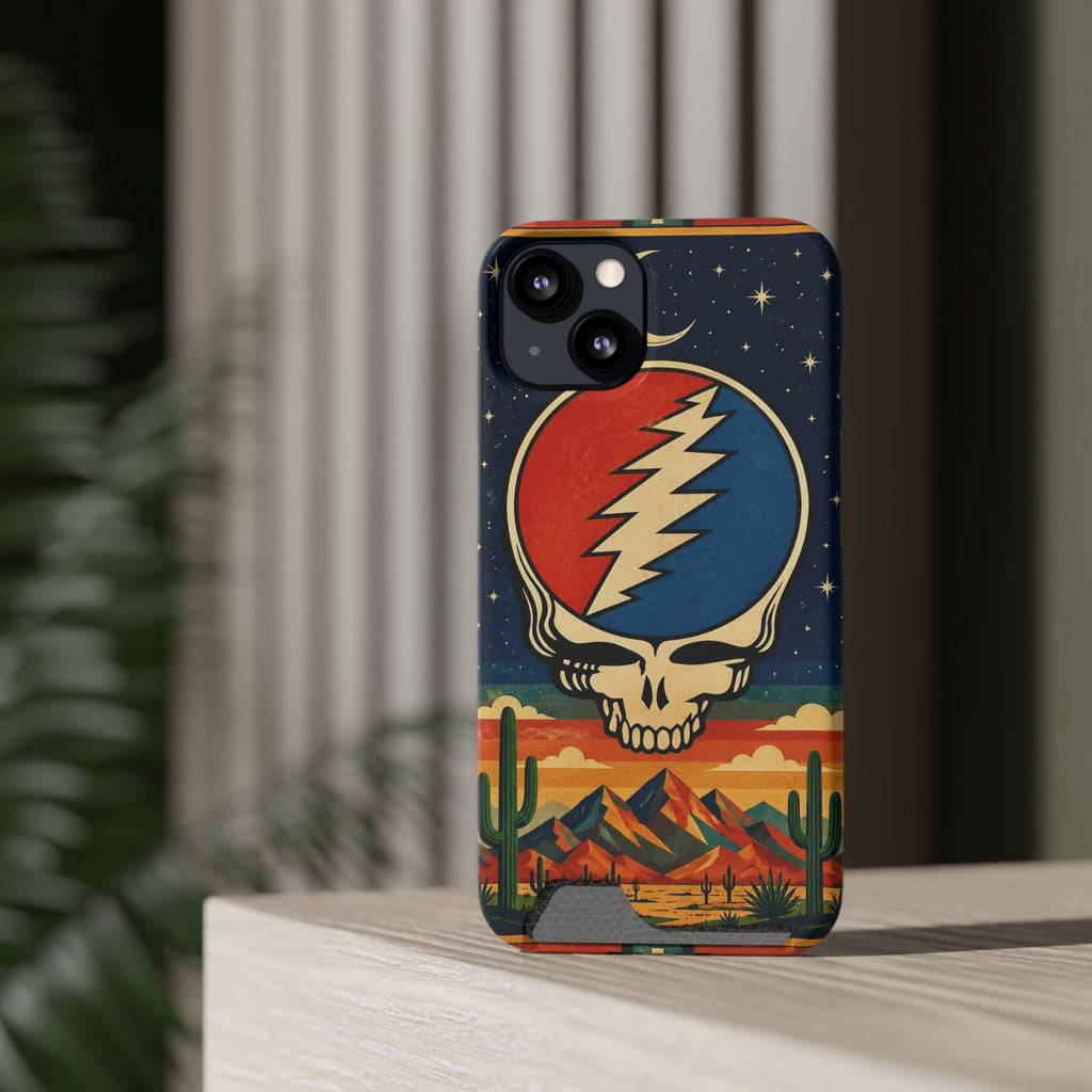 Grateful Dead Steal Your Face Skull with Lightning Bolt Phone Case | Card Holder