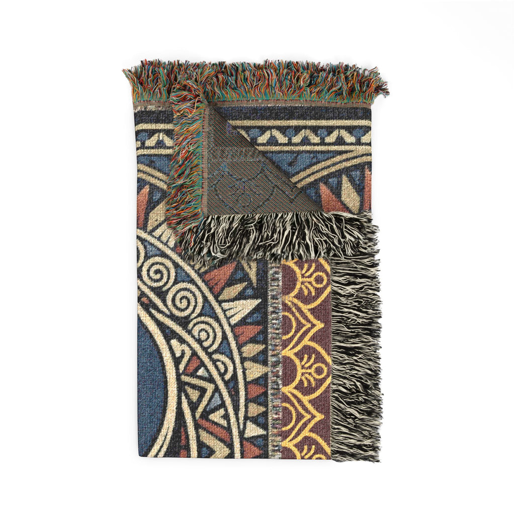 Grateful Dead Sacred Geometry Woven Blanket | Steal Your Face | Jacquard Throw