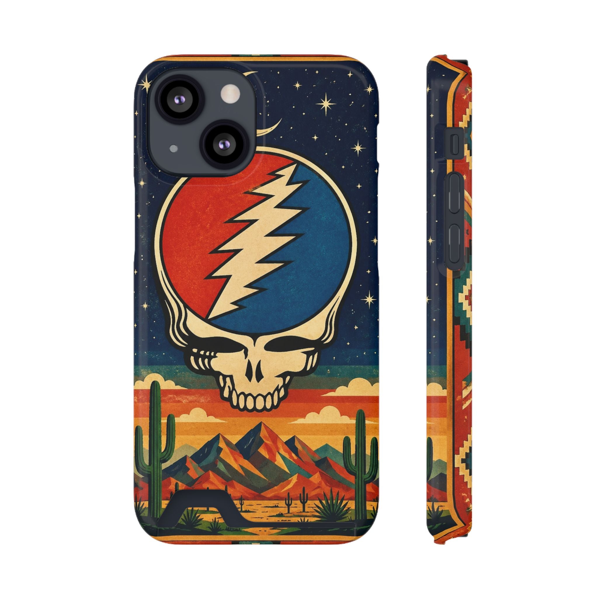 Grateful Dead Steal Your Face Skull with Lightning Bolt Phone Case | Card Holder