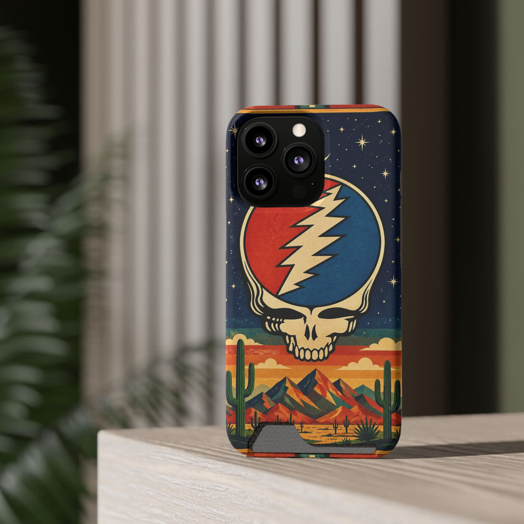 Grateful Dead Steal Your Face Skull with Lightning Bolt Phone Case | Card Holder