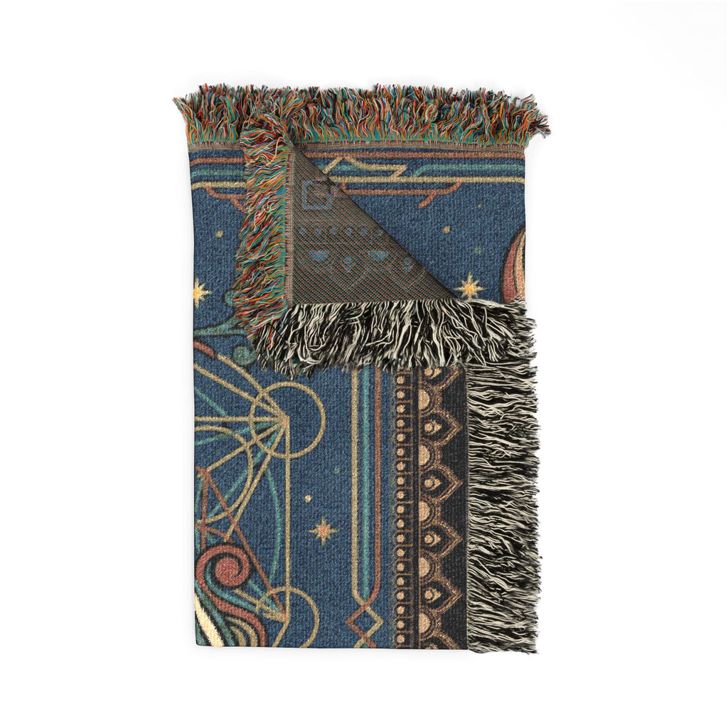 Grateful Dead Steal Your Face Woven Blanket | Psychedelic Skull Moon Tapestry