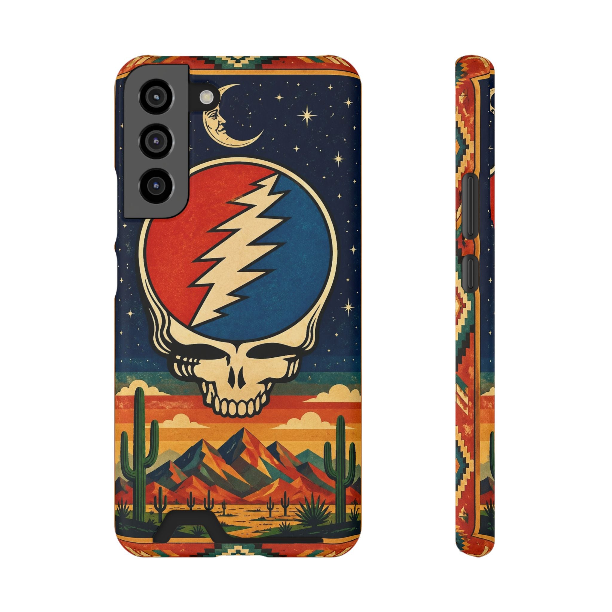 Grateful Dead Steal Your Face Skull with Lightning Bolt Phone Case | Card Holder