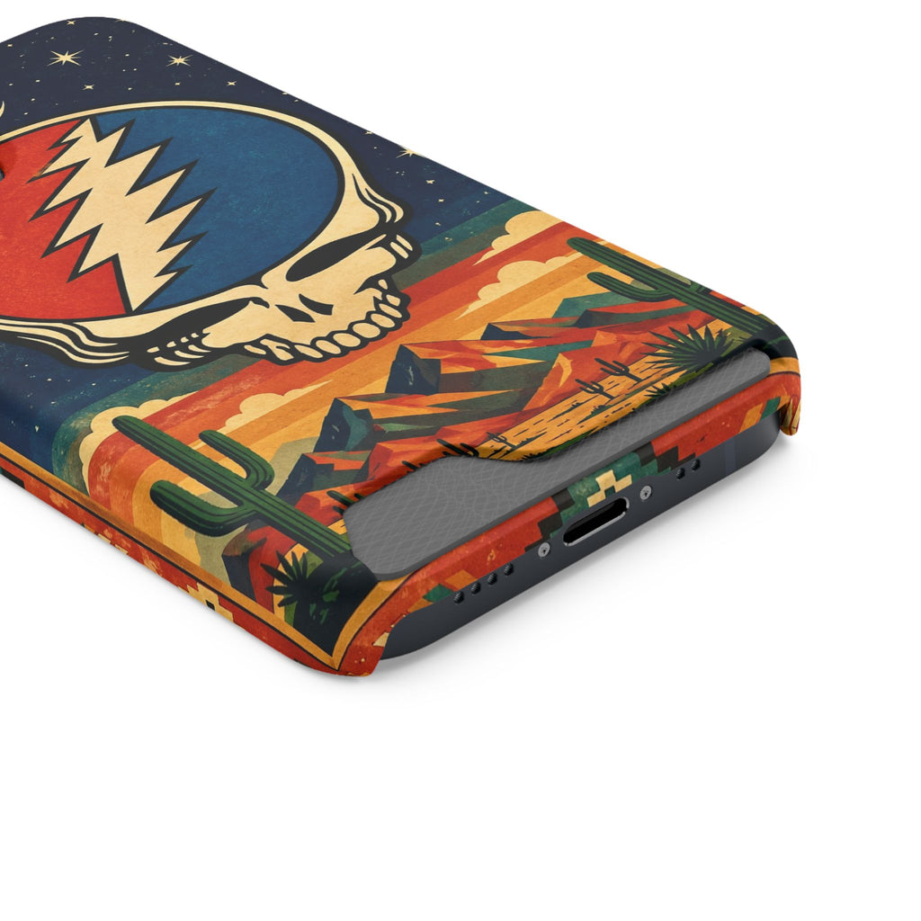 Grateful Dead Steal Your Face Skull with Lightning Bolt Phone Case | Card Holder