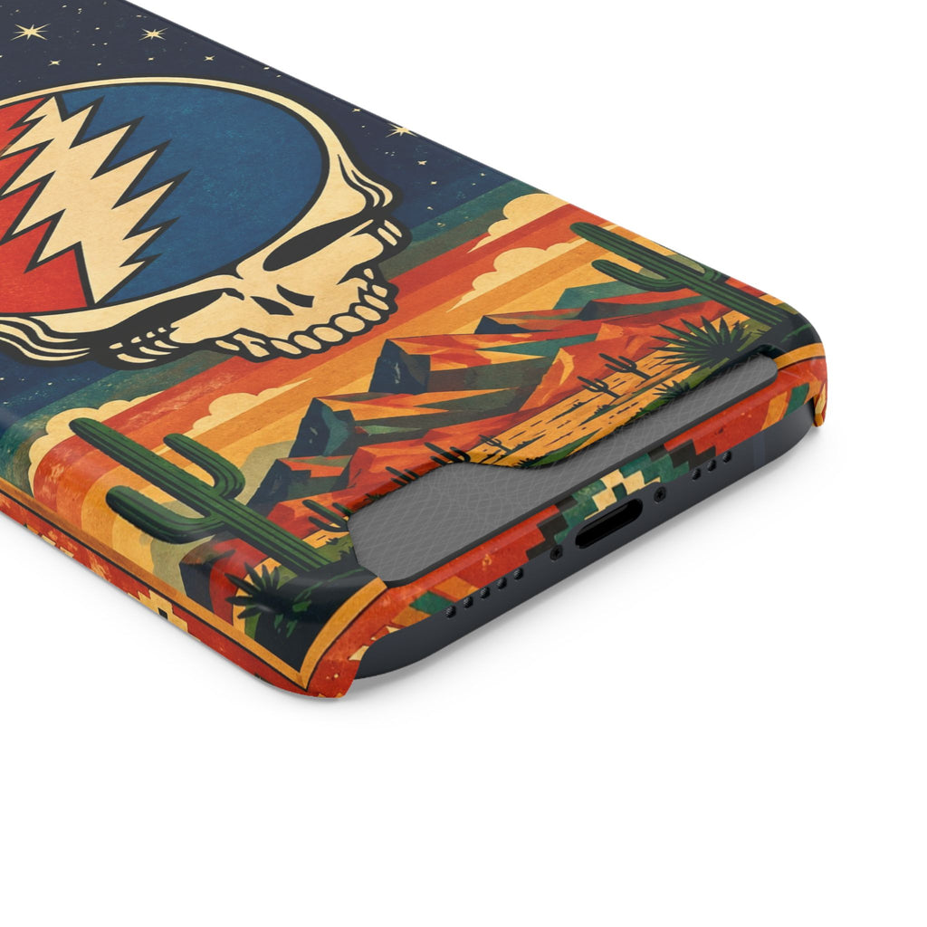 Grateful Dead Steal Your Face Skull with Lightning Bolt Phone Case | Card Holder