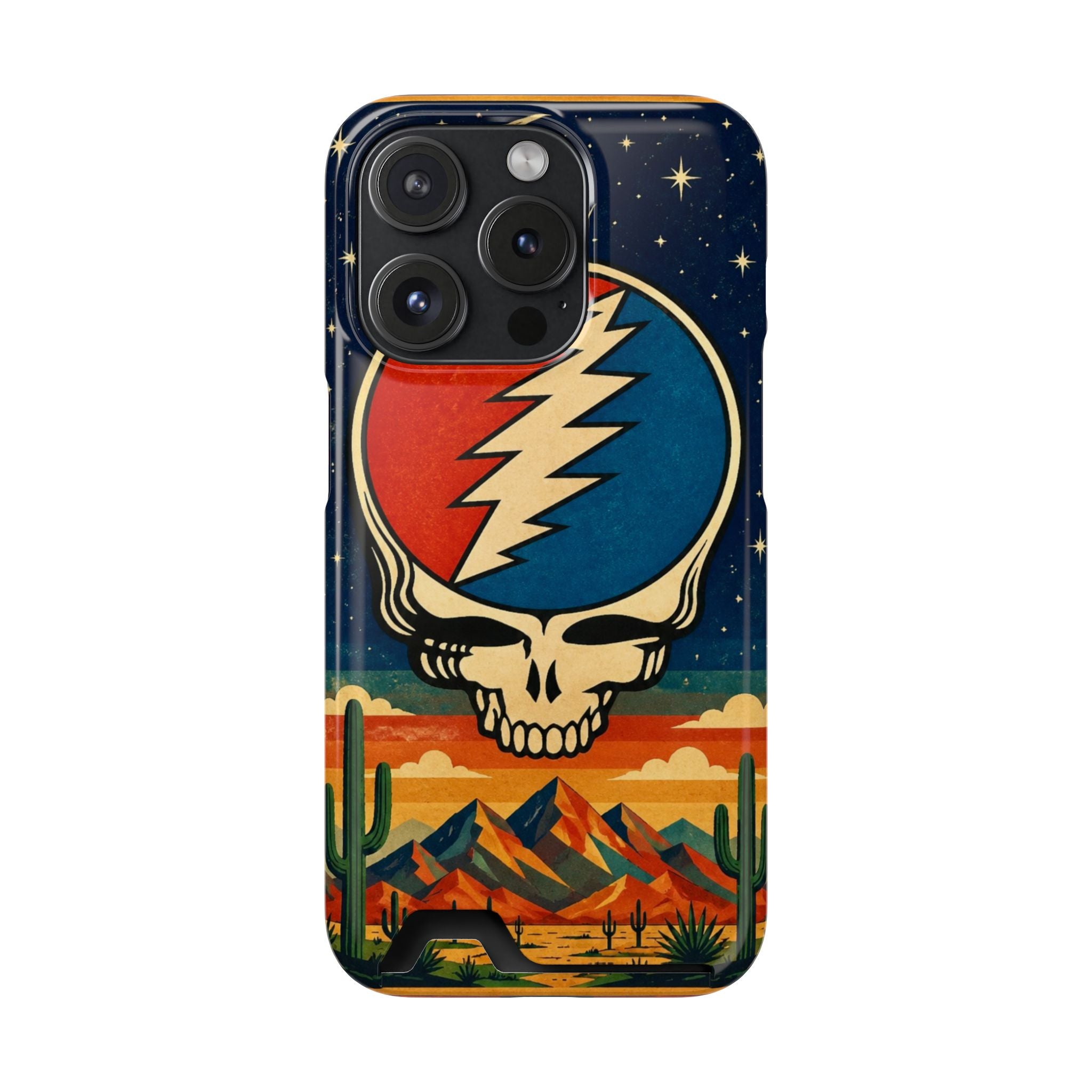 Grateful Dead Steal Your Face Skull with Lightning Bolt Phone Case | Card Holder