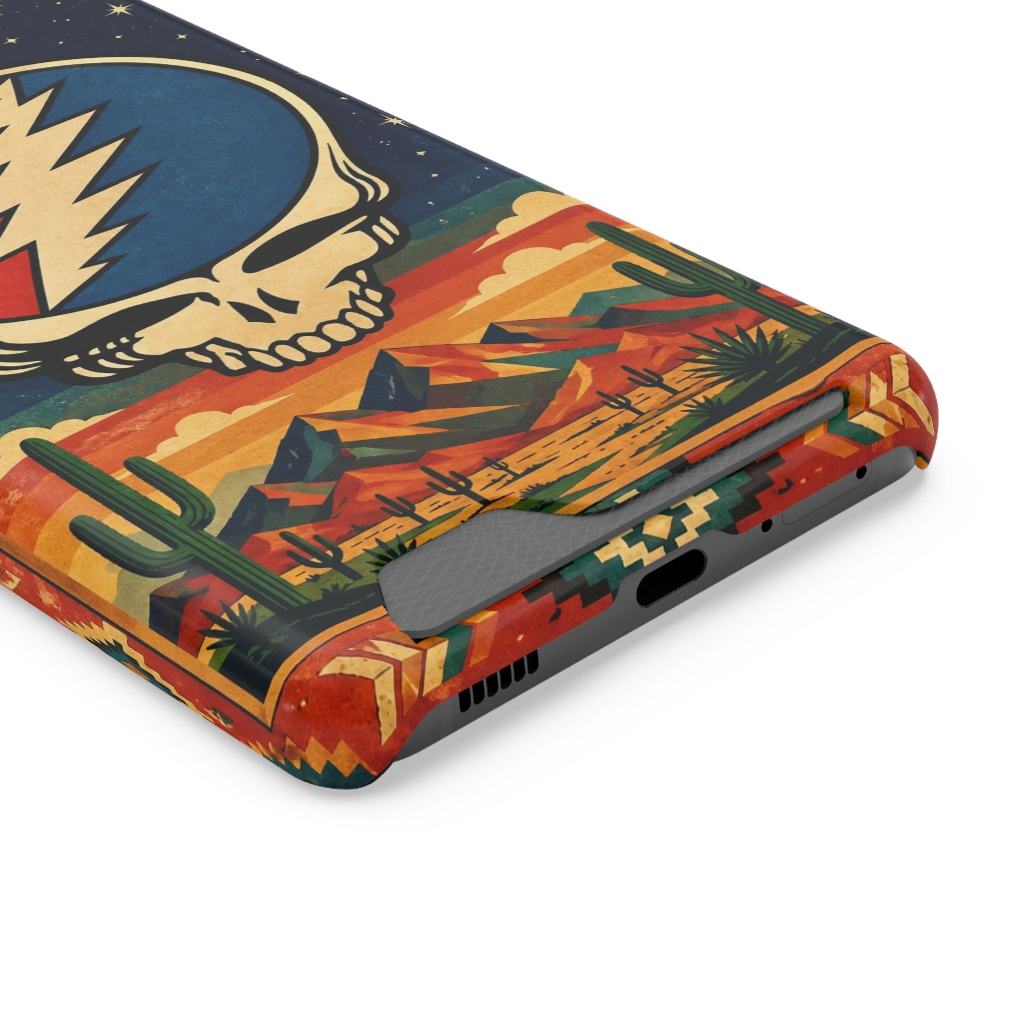 Grateful Dead Steal Your Face Skull with Lightning Bolt Phone Case | Card Holder