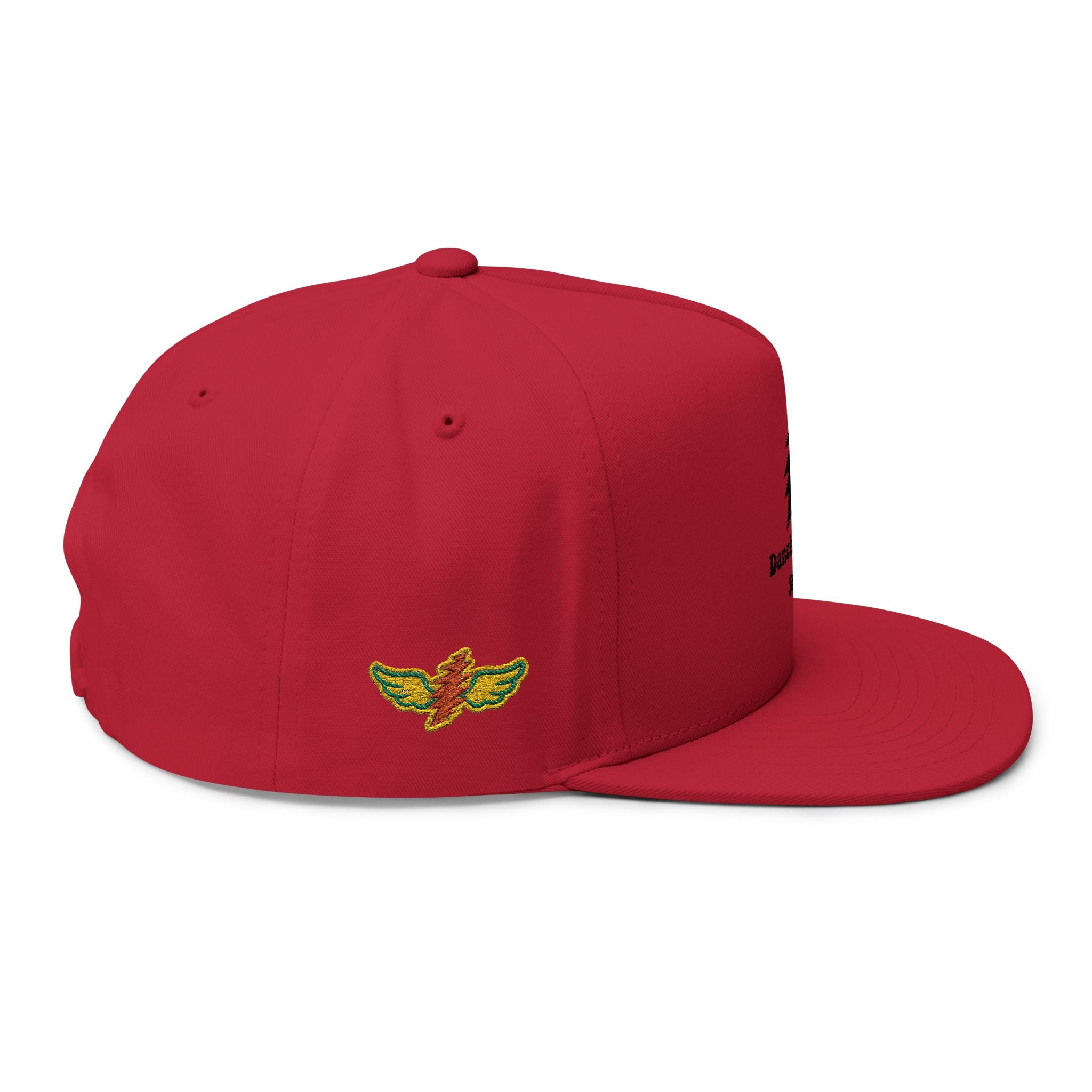 Flat Bill Cap — Embroidered 'Dancing In The Streets' Lightning Logo