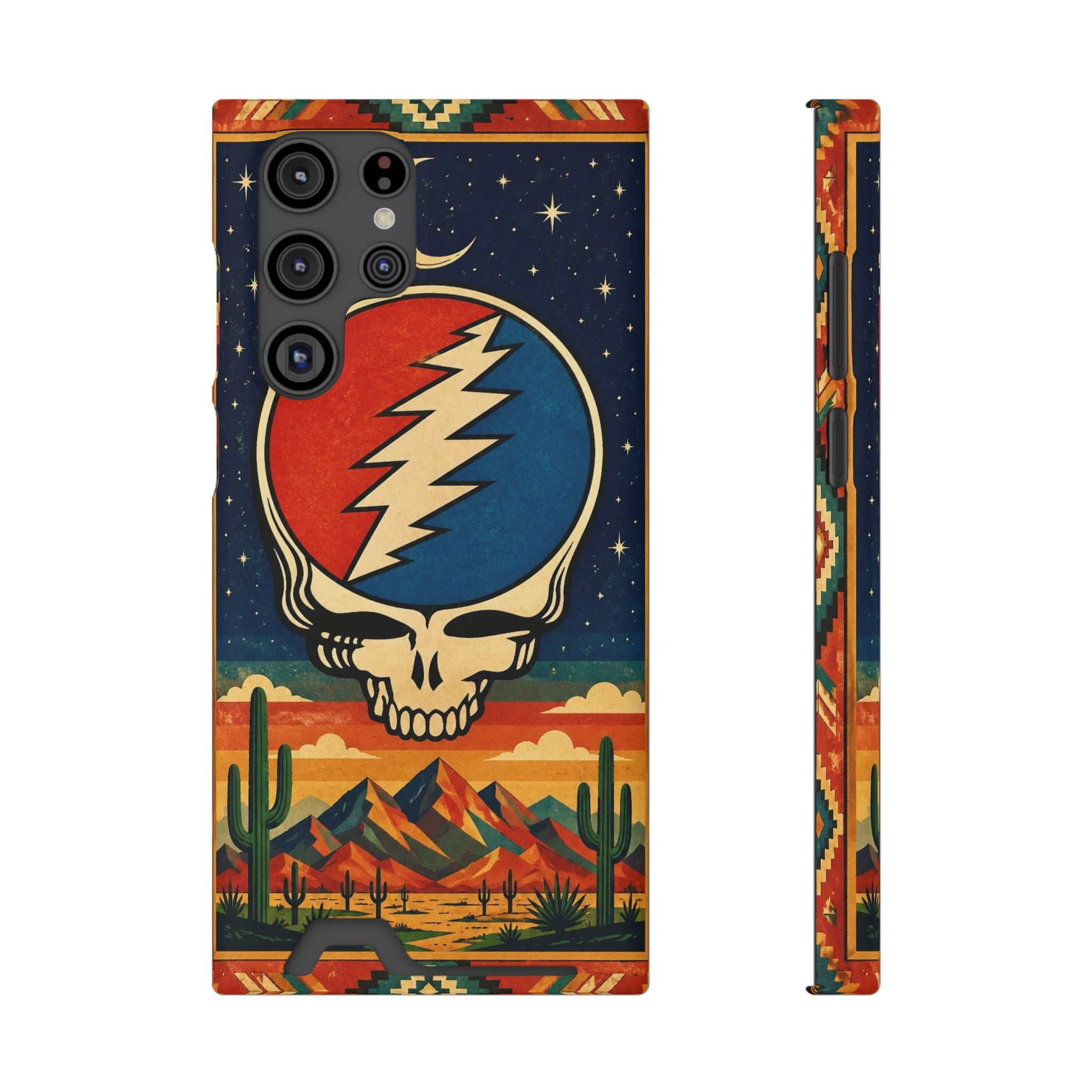 Grateful Dead Steal Your Face Skull with Lightning Bolt Phone Case | Card Holder