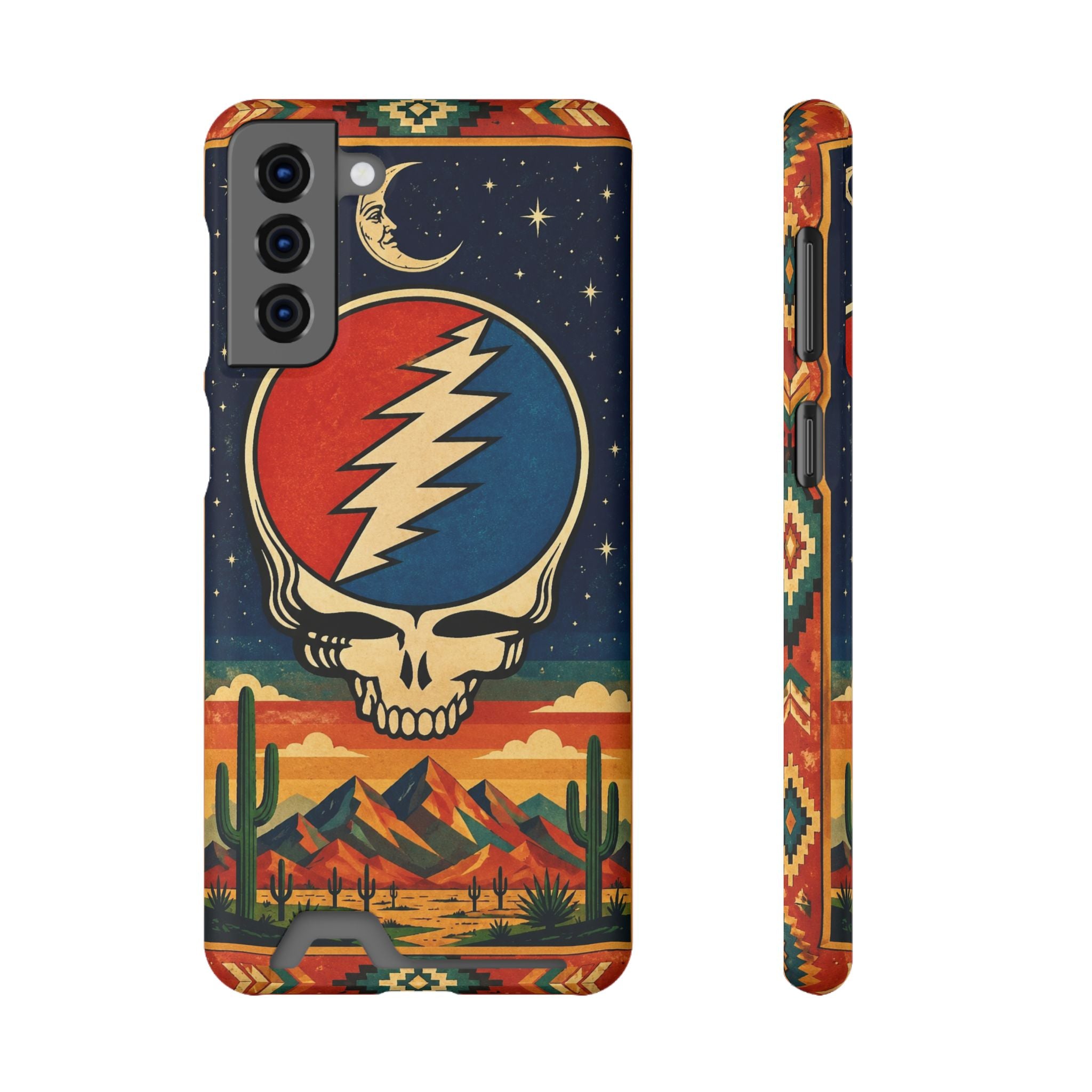 Grateful Dead Steal Your Face Skull with Lightning Bolt Phone Case | Card Holder