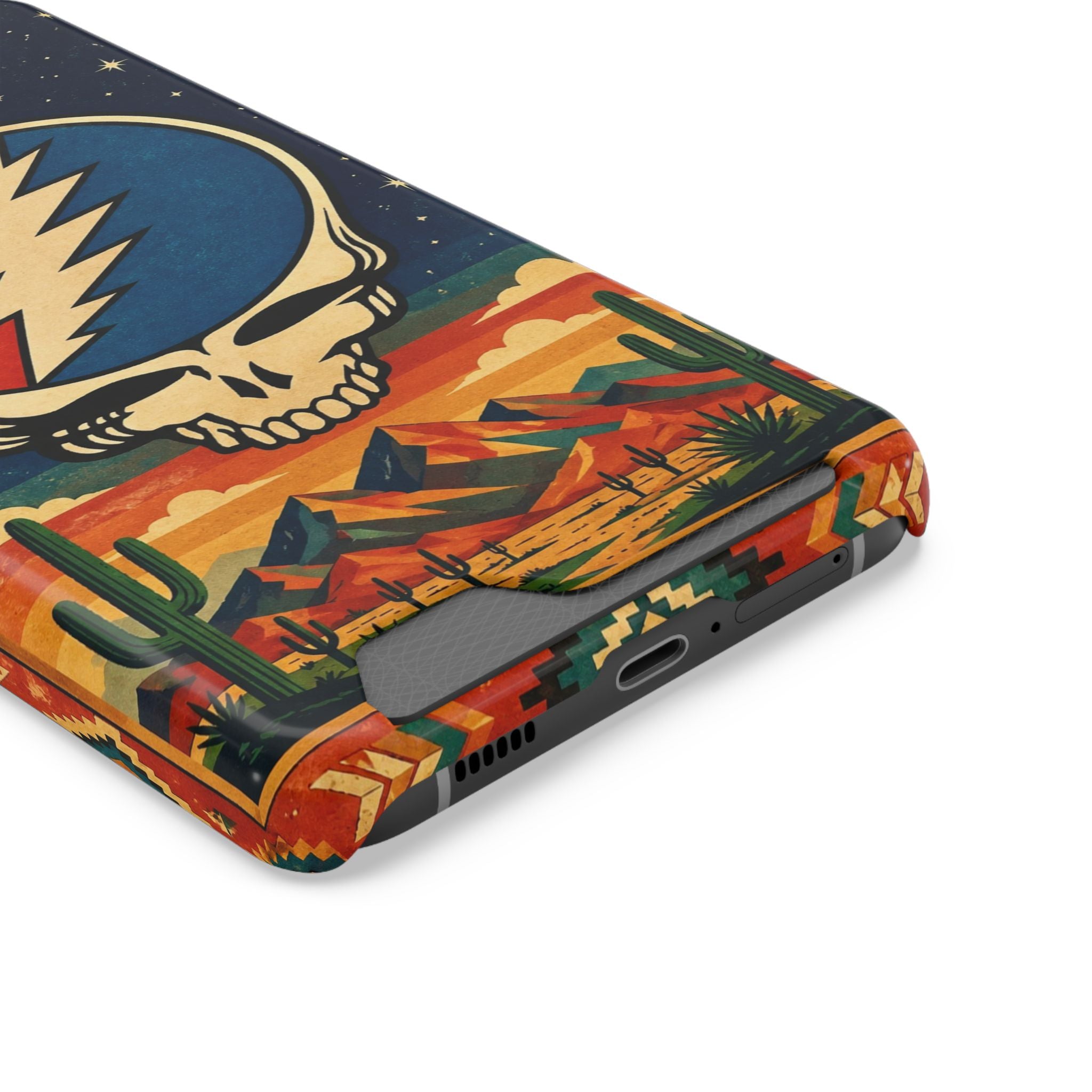 Grateful Dead Steal Your Face Skull with Lightning Bolt Phone Case | Card Holder