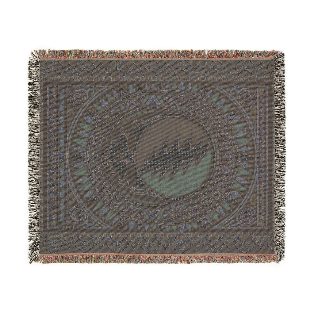Grateful Dead Sacred Geometry Woven Blanket | Steal Your Face | Jacquard Throw