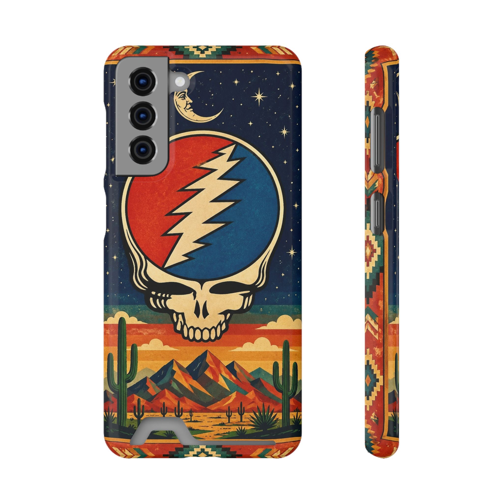 Grateful Dead Steal Your Face Skull with Lightning Bolt Phone Case | Card Holder
