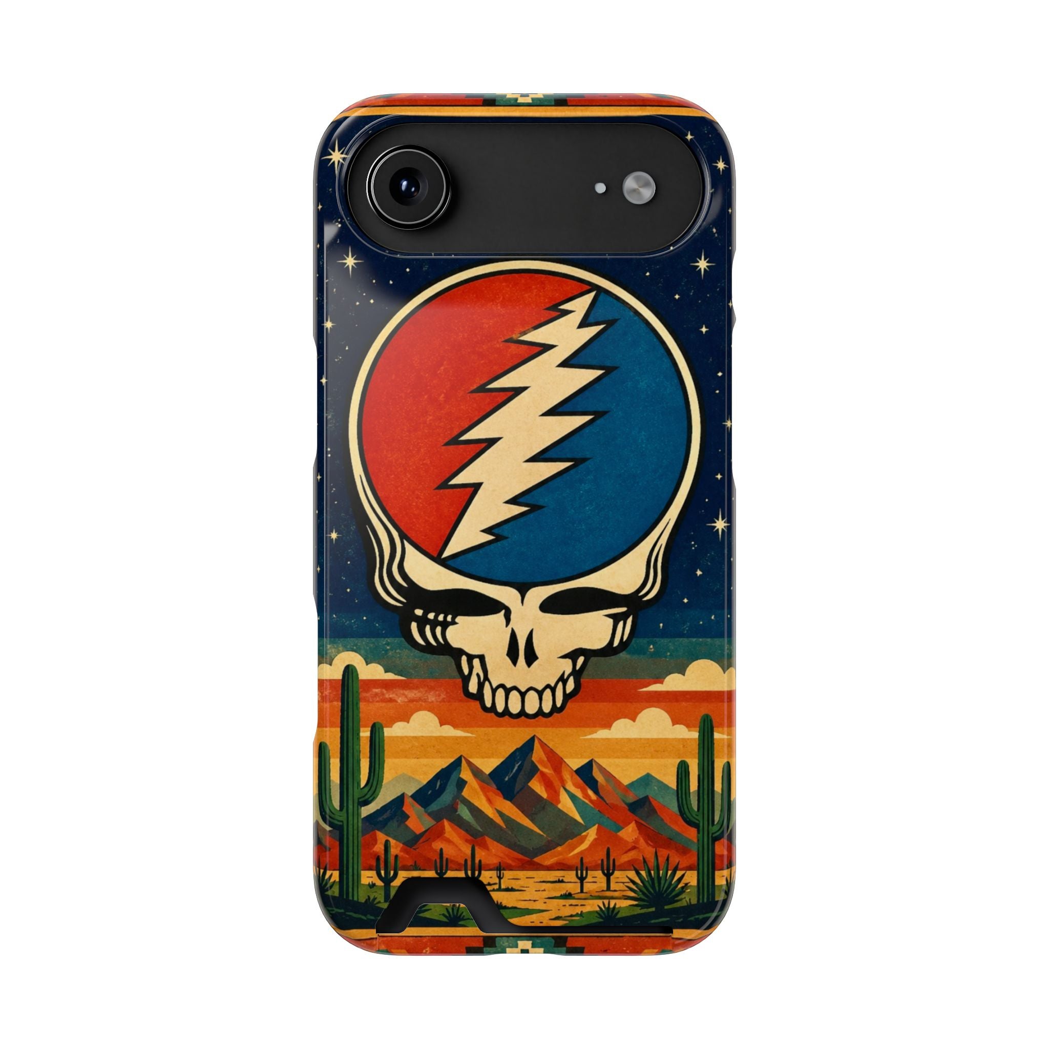 Grateful Dead Steal Your Face Skull with Lightning Bolt Phone Case | Card Holder