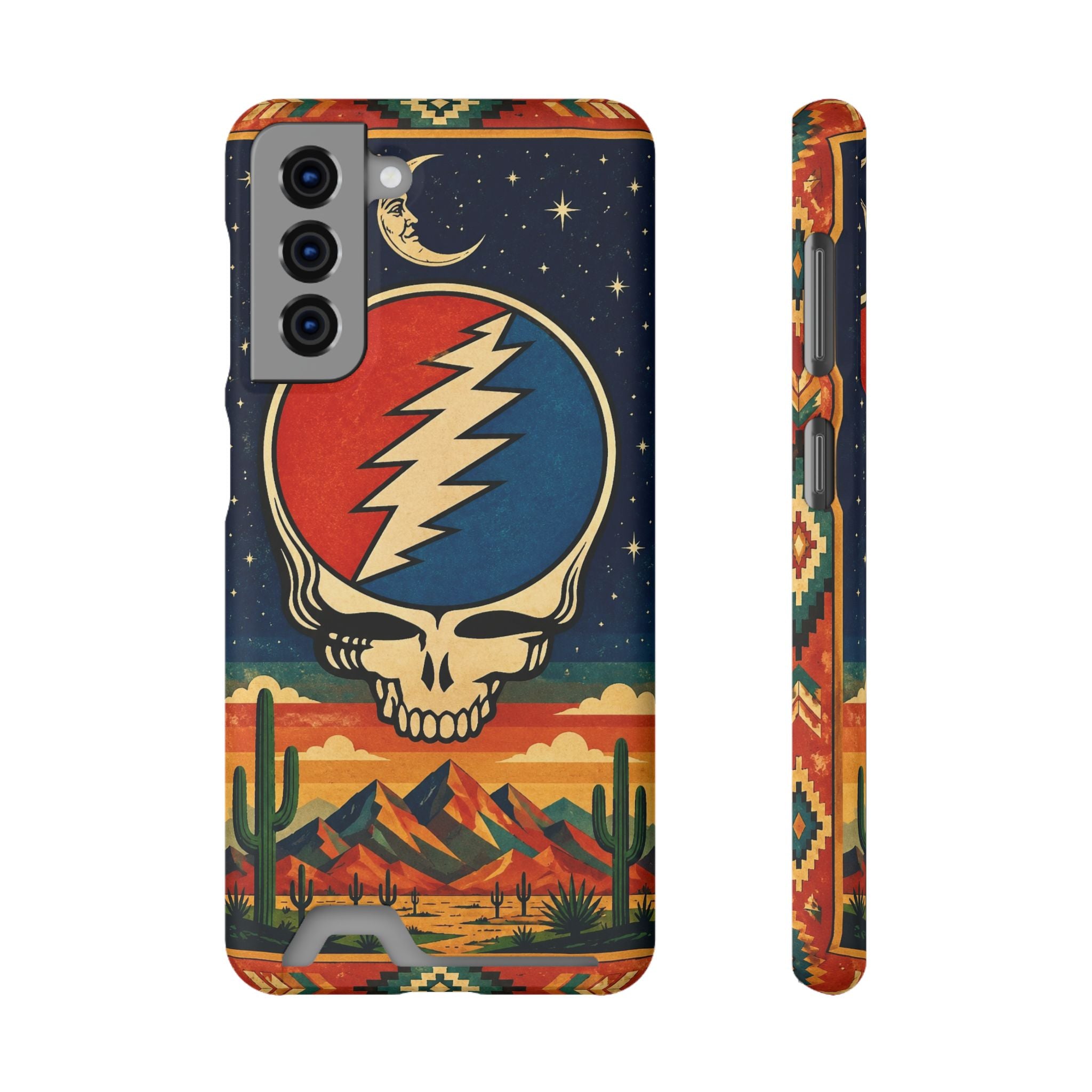 Grateful Dead Steal Your Face Skull with Lightning Bolt Phone Case | Card Holder