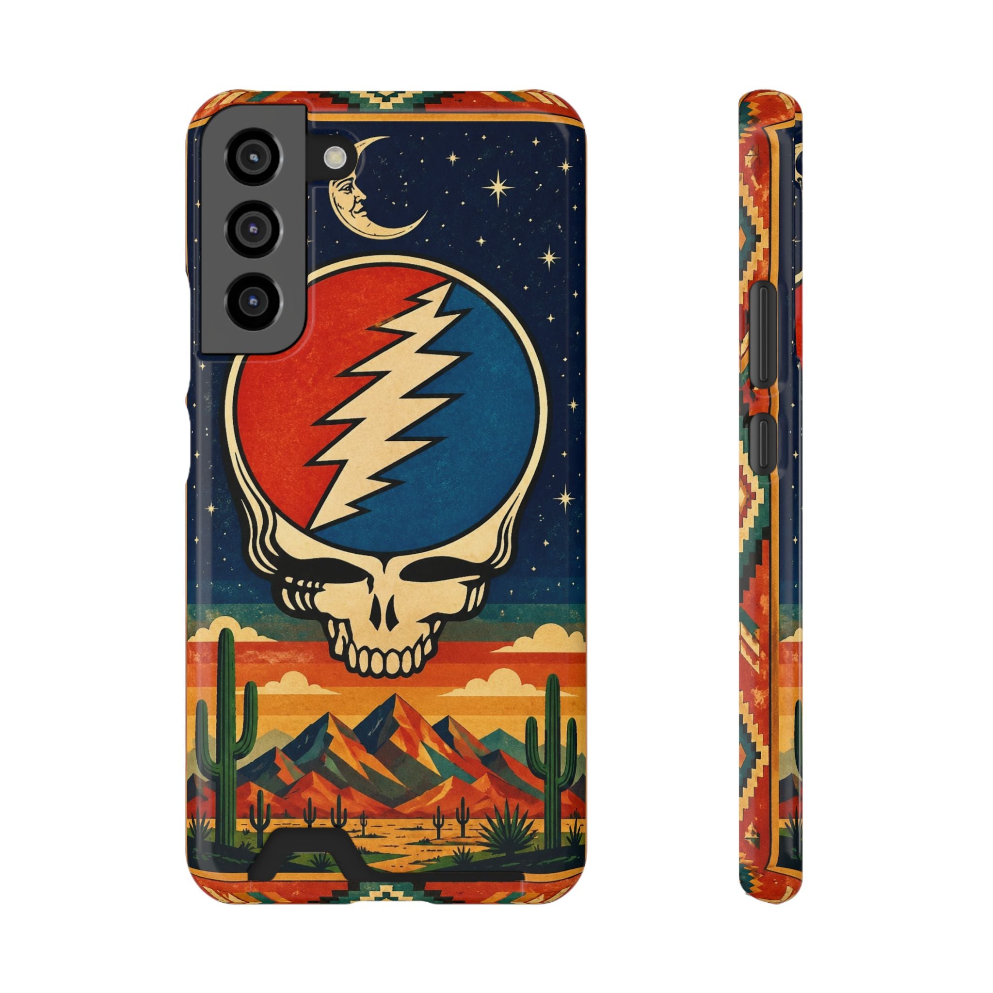 Grateful Dead Steal Your Face Skull with Lightning Bolt Phone Case | Card Holder