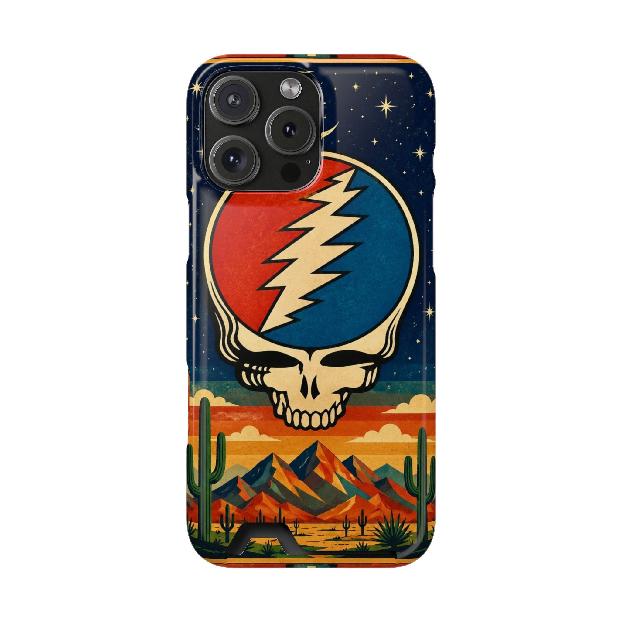 Grateful Dead Steal Your Face Skull with Lightning Bolt Phone Case | Card Holder