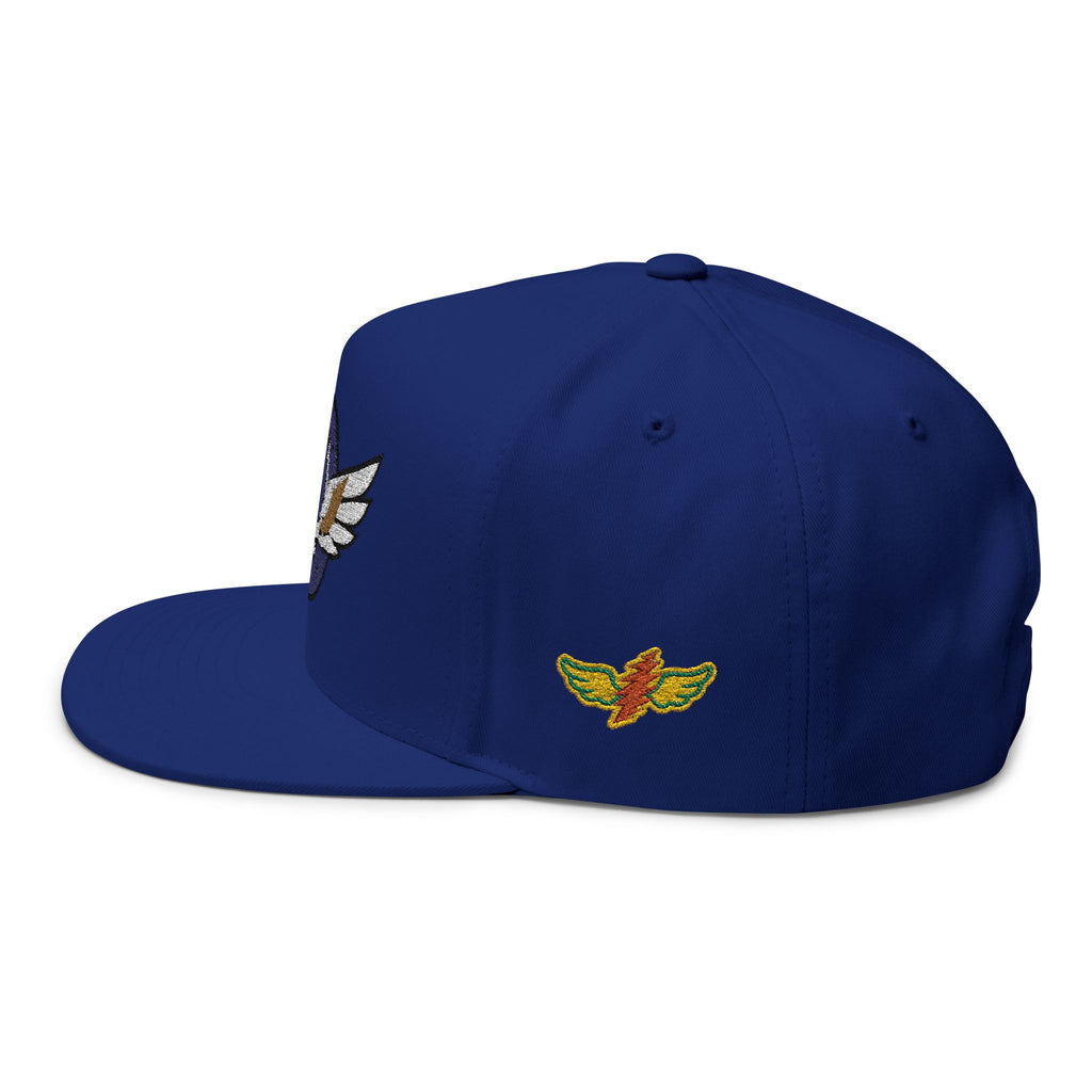 Grateful Dead Inspire Winged Steal Your Face Lightning Emblem Flat Bill Cap | Embroidered Snapback