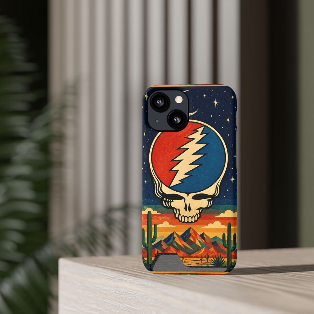 Grateful Dead Steal Your Face Skull with Lightning Bolt Phone Case | Card Holder