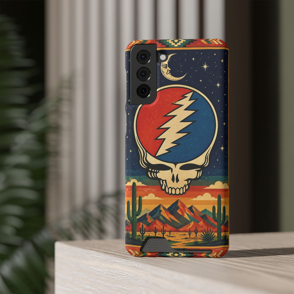 Grateful Dead Steal Your Face Skull with Lightning Bolt Phone Case | Card Holder