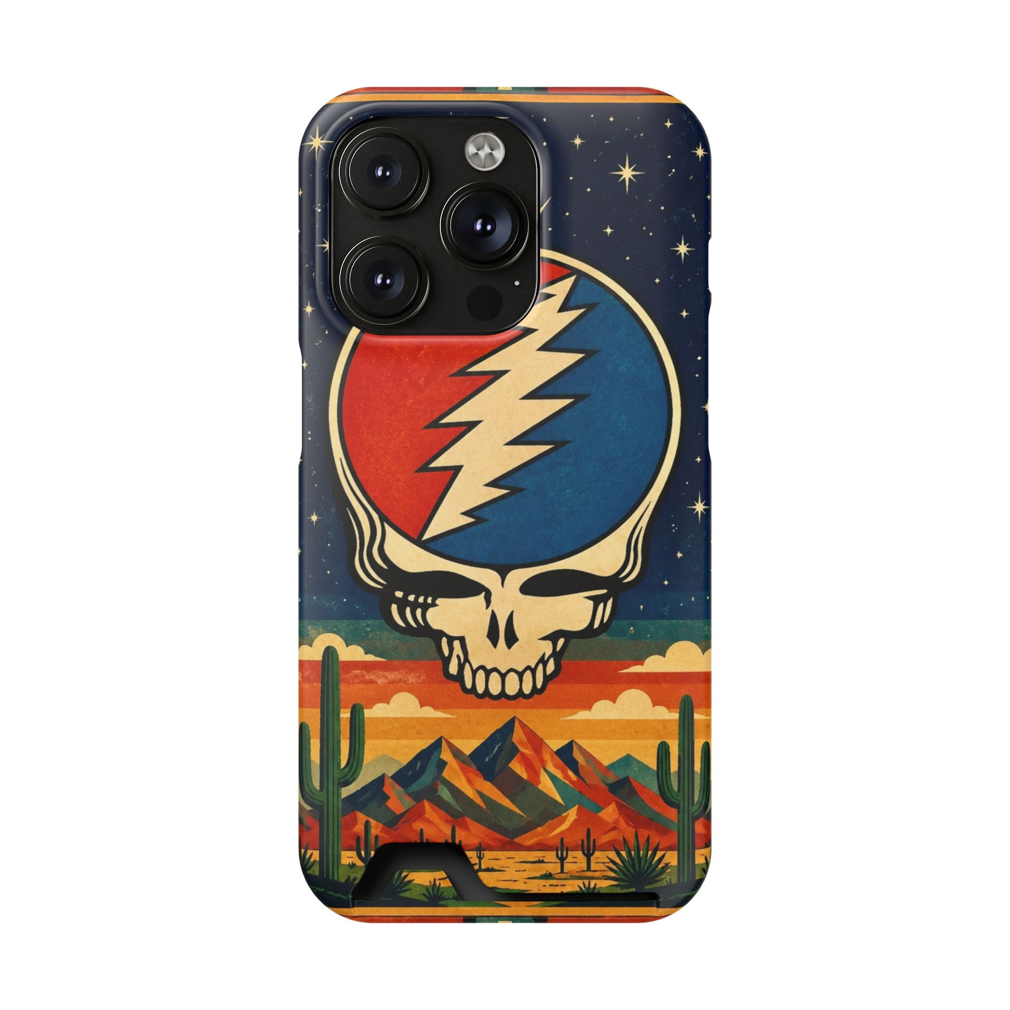 Grateful Dead Steal Your Face Skull with Lightning Bolt Phone Case | Card Holder