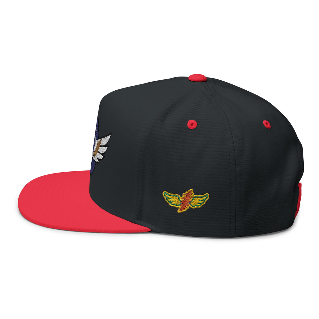 Grateful Dead Inspire Winged Steal Your Face Lightning Emblem Flat Bill Cap | Embroidered Snapback
