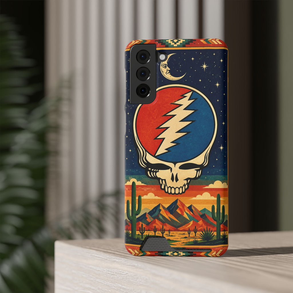 Grateful Dead Steal Your Face Skull with Lightning Bolt Phone Case | Card Holder