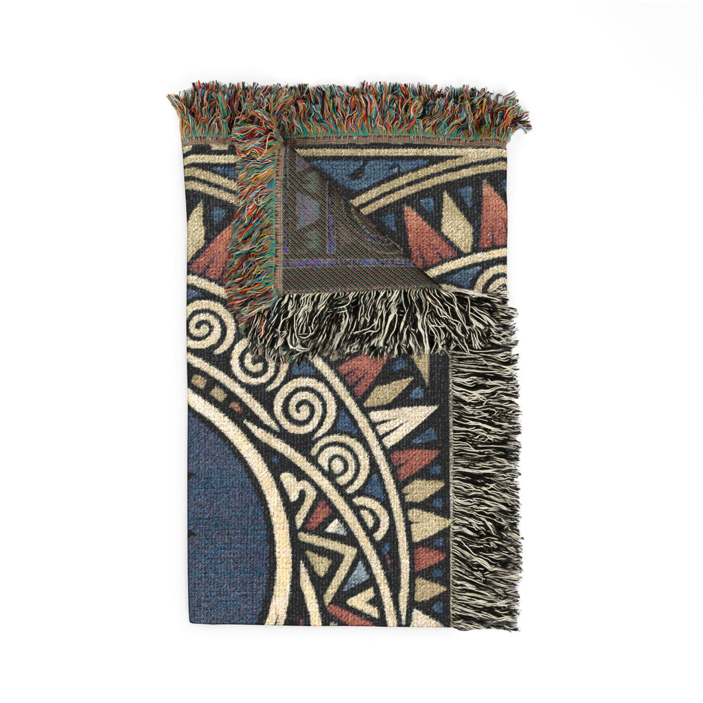 Grateful Dead Sacred Geometry Woven Blanket | Steal Your Face | Jacquard Throw