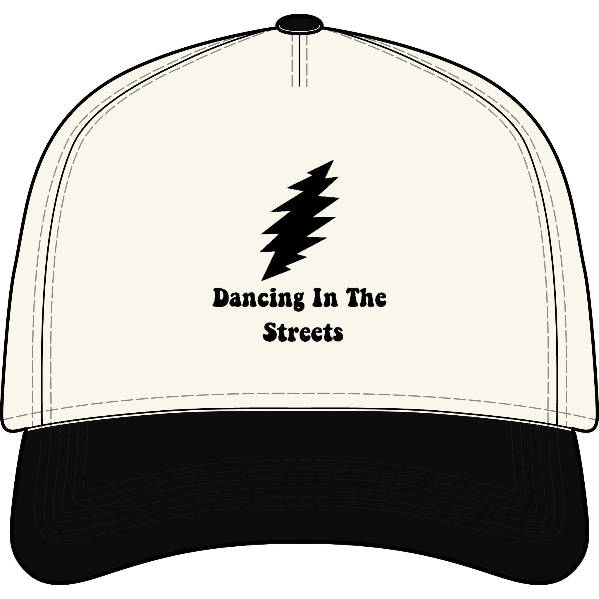 Dancing In The Streets Grateful Dead Inspired lightning bolt Cap | Two-Tone Truckershat