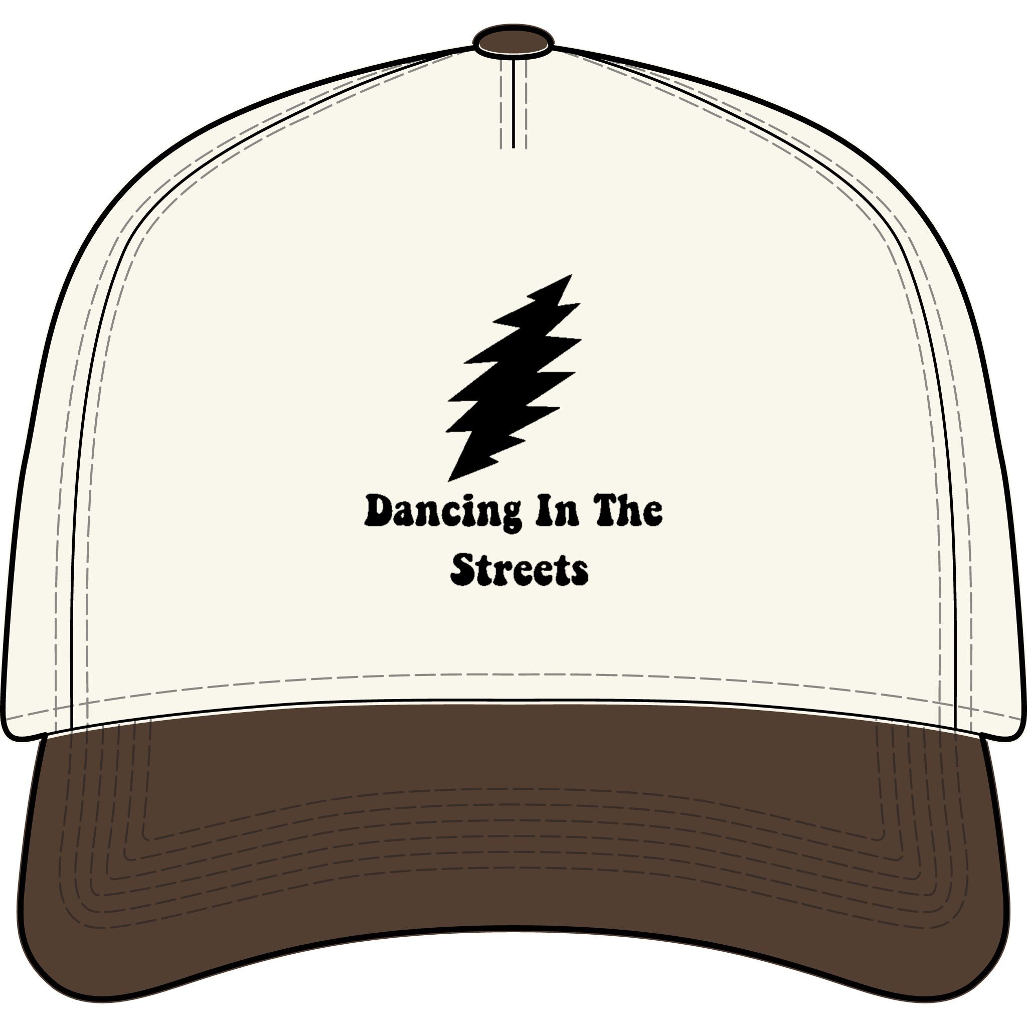 Dancing In The Streets Grateful Dead Inspired lightning bolt Cap | Two-Tone Truckershat