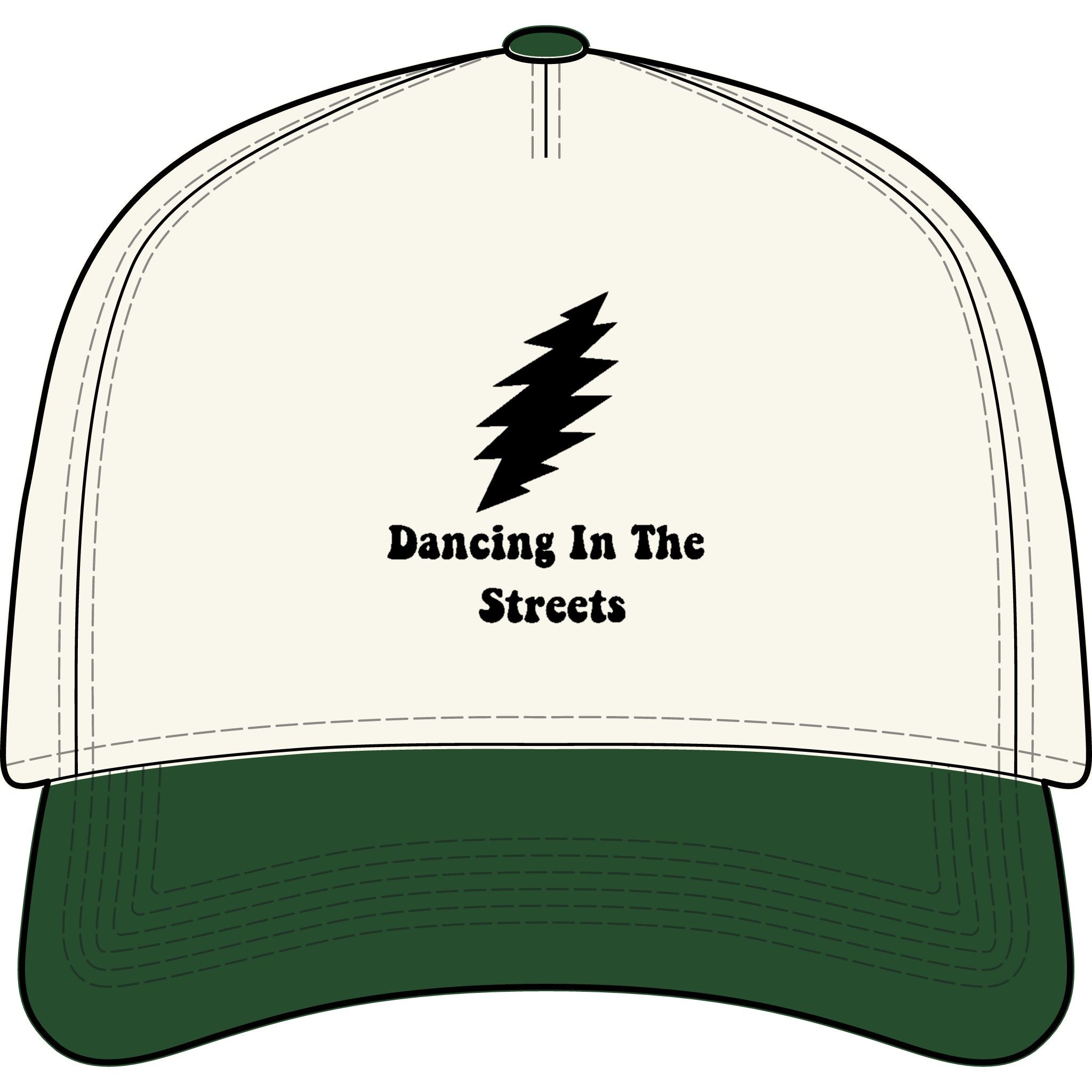 Dancing In The Streets Grateful Dead Inspired lightning bolt Cap | Two-Tone Truckershat