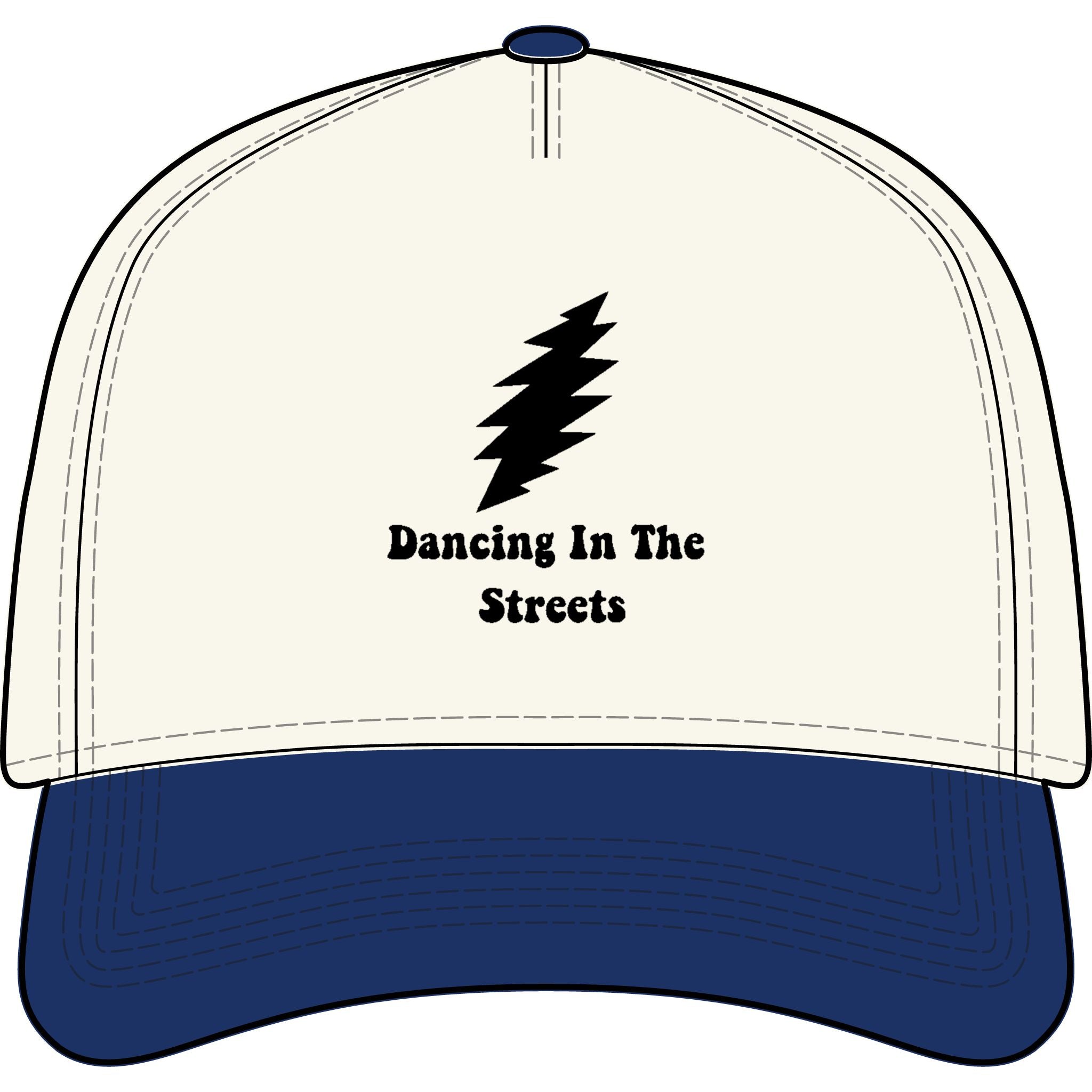Dancing In The Streets Grateful Dead Inspired lightning bolt Cap | Two-Tone Truckershat