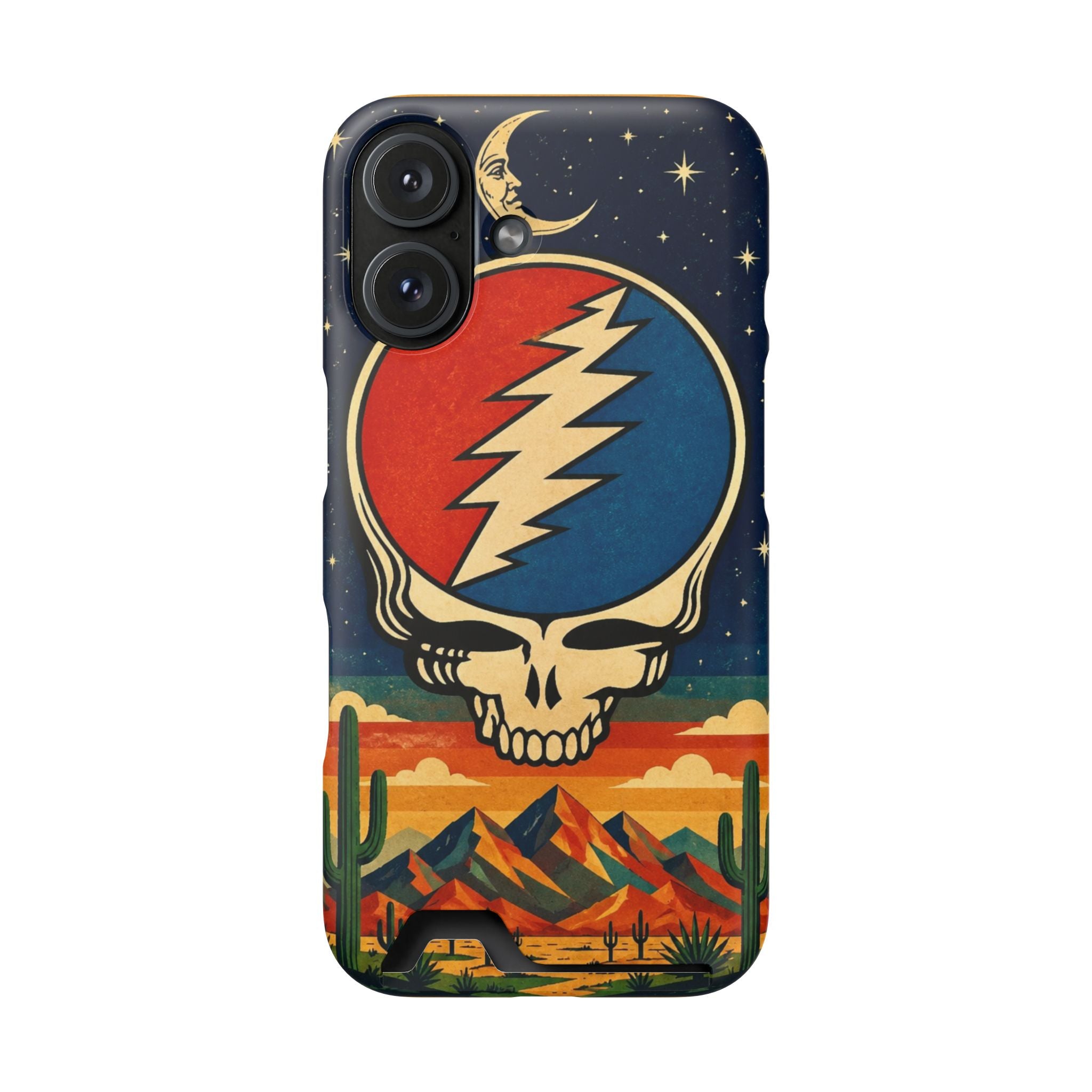 Grateful Dead Steal Your Face Skull with Lightning Bolt Phone Case | Card Holder