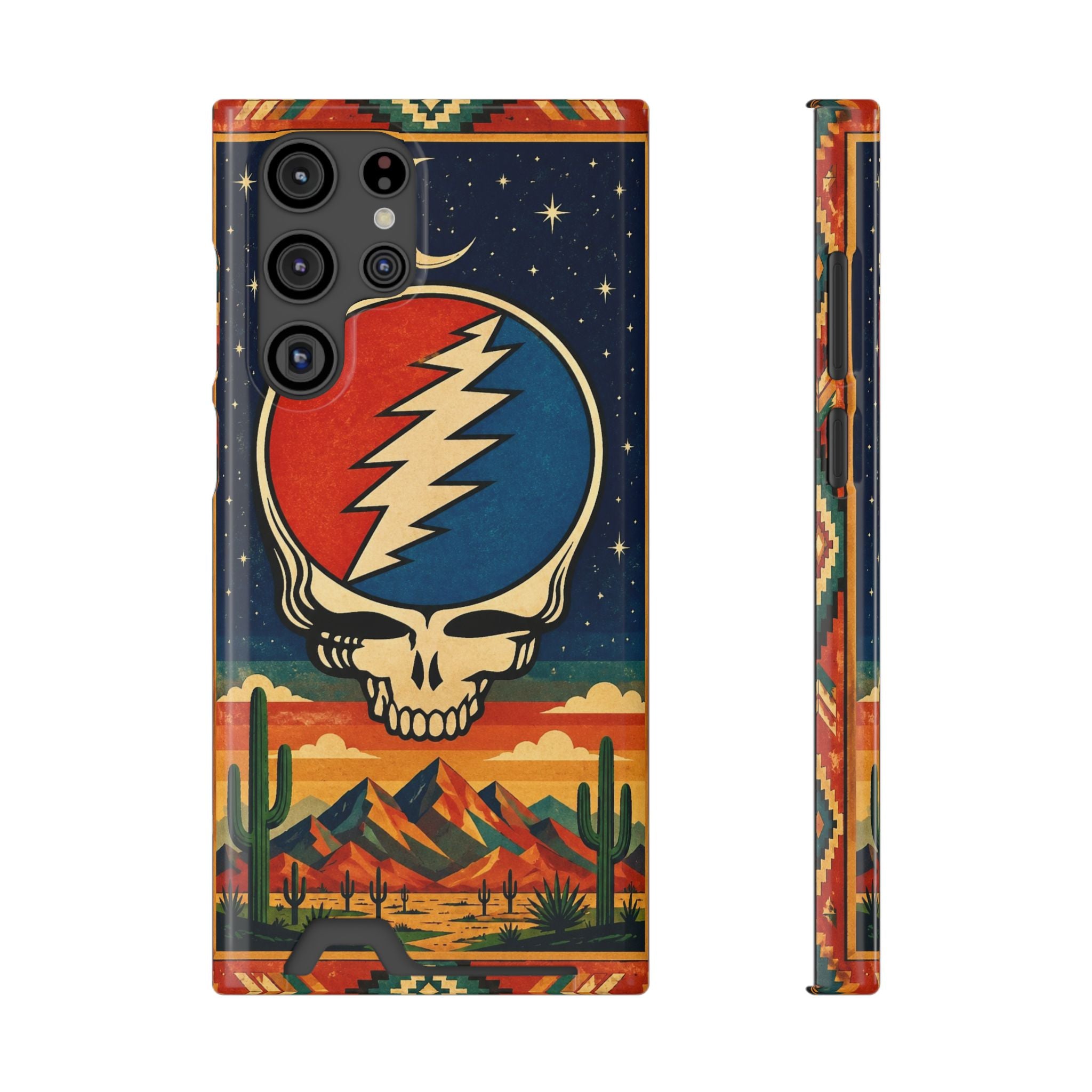 Grateful Dead Steal Your Face Skull with Lightning Bolt Phone Case | Card Holder