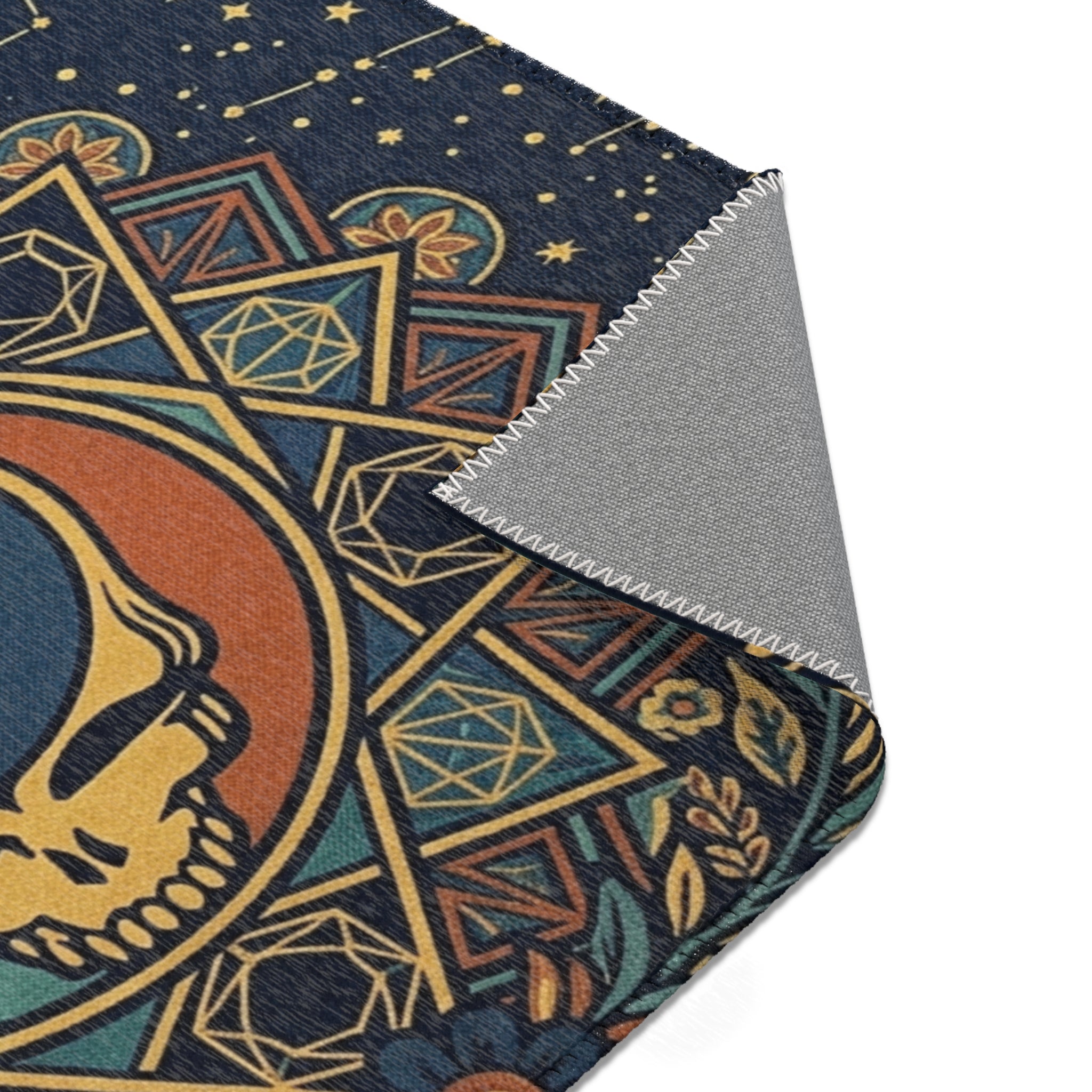 Steal Your Face Mandala Area Rug | Grateful Dead Skull Lightning Symbol