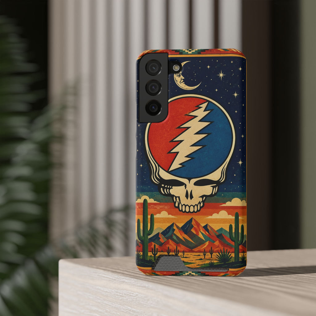 Grateful Dead Steal Your Face Skull with Lightning Bolt Phone Case | Card Holder