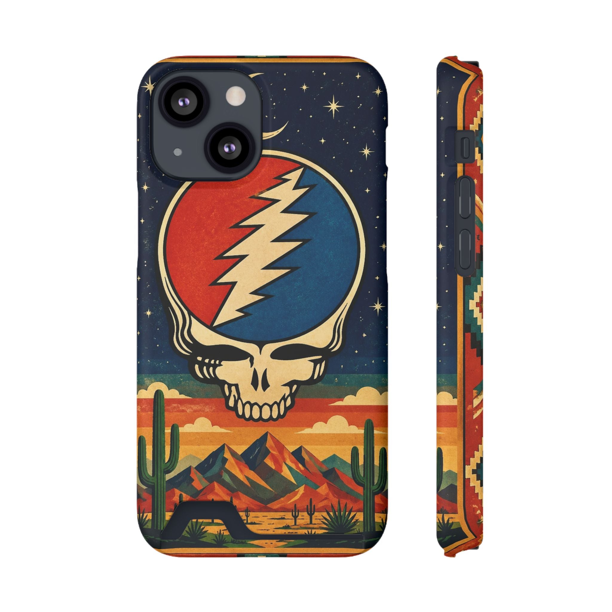 Grateful Dead Steal Your Face Skull with Lightning Bolt Phone Case | Card Holder