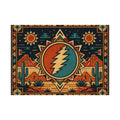 Desert Steal Your Face Rug | Southwestern Grateful Dead Lightning Bolt Navajo Style