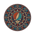 Steal Your Face Skull Round Rug | Boho Aztec Mandala Floor Mat