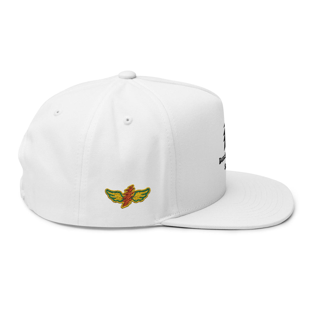 Flat Bill Cap — Embroidered 'Dancing In The Streets' Lightning Logo