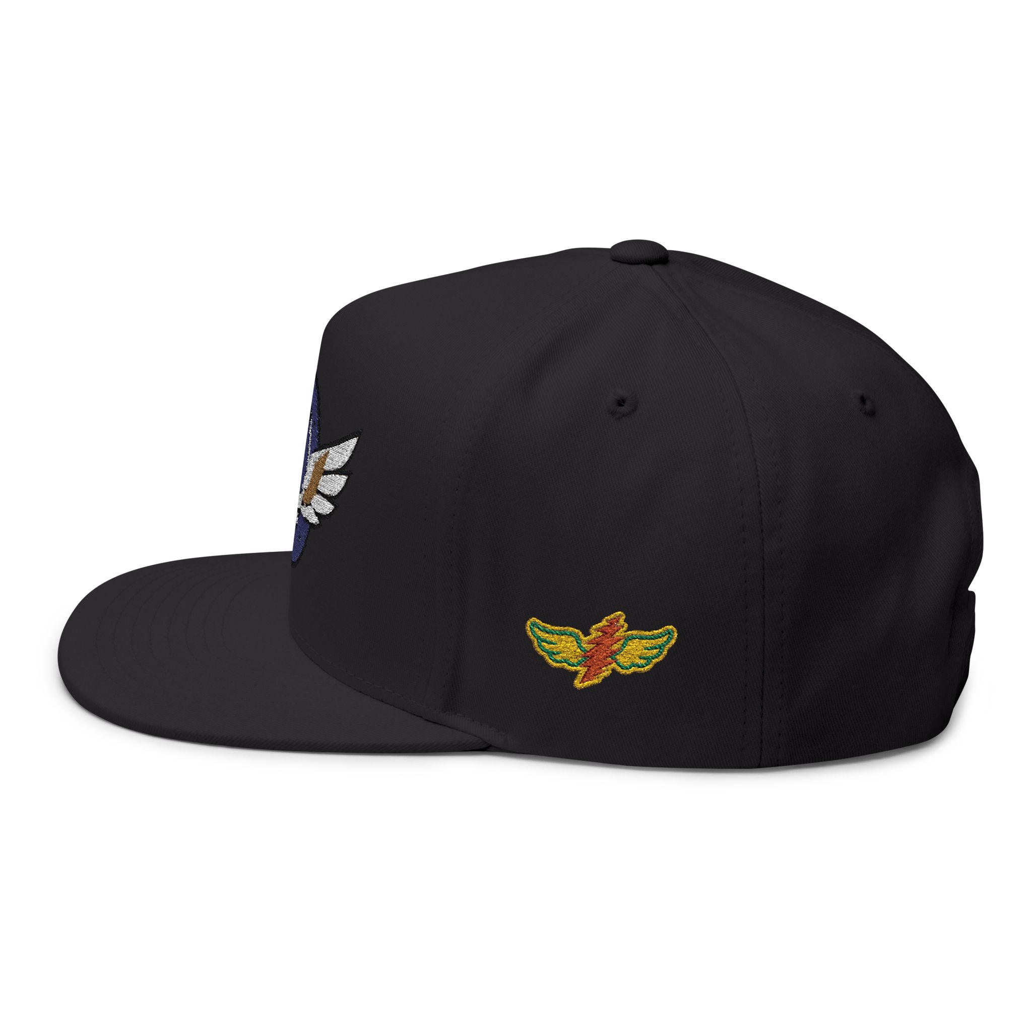 Grateful Dead Inspire Winged Steal Your Face Lightning Emblem Flat Bill Cap | Embroidered Snapback