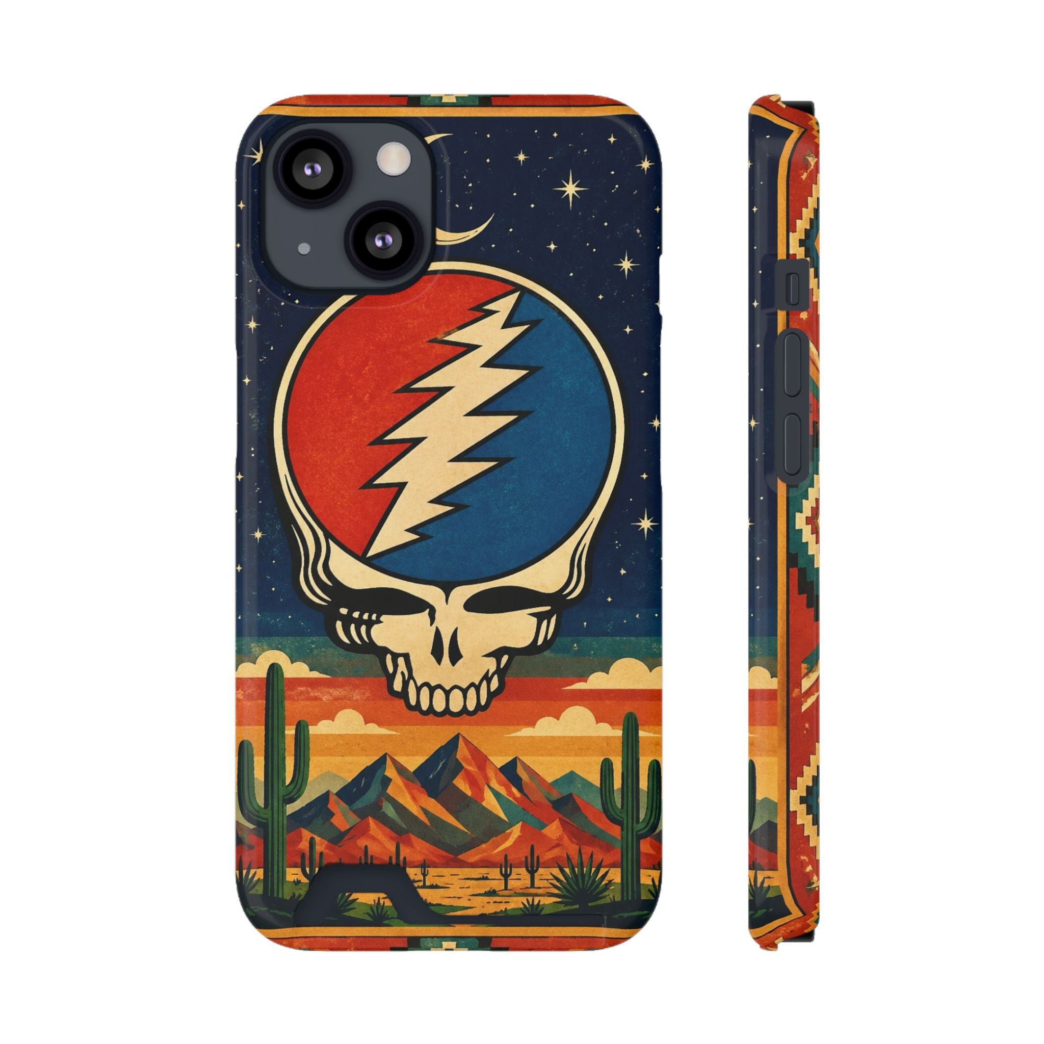 Grateful Dead Steal Your Face Skull with Lightning Bolt Phone Case | Card Holder